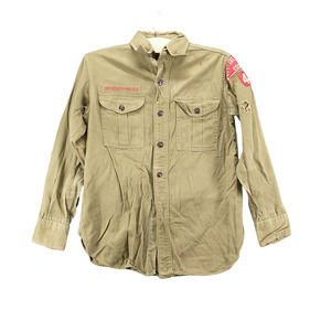 Boy Scouts Of America Sanforized Official Shirt Uniform Green Indiana Vintage